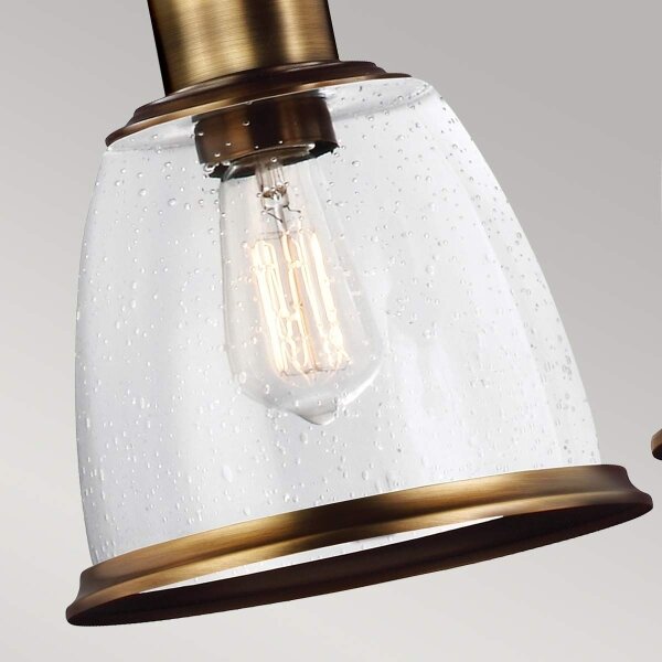 Feiss FE-HOBSON-3P-AB - Lampada a sospensione su asta HOBSON 3xE27/60W/230V bronzo
