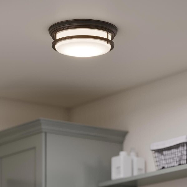 Hinkley HK-HADLEY-F-OZ - Plafoniera per bagno HADLEY, 3xE27/40W/230V IP44, bronzo