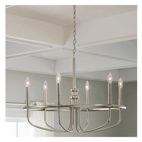 Kichler KL-CAPITOL-HILL6-BN-Lampadario a catena CAPITOL HILL 6xE14/40W/230V cromo