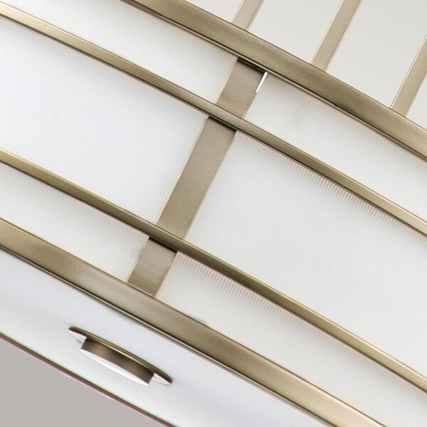 Feiss FE-FUSION-P-L-PNBR - Lampadario su asta FUSION 3xE27/40W/230V dorato