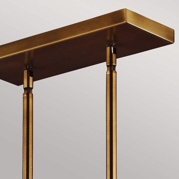 Feiss FE-HOBSON-3P-AB - Lampada a sospensione su asta HOBSON 3xE27/60W/230V bronzo