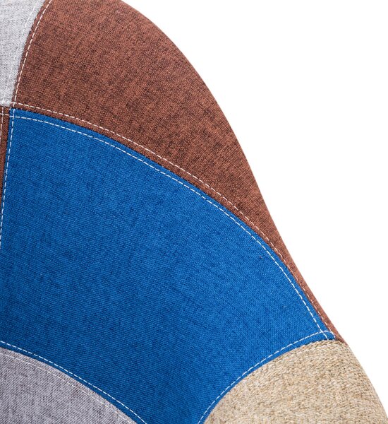 Poltroncina Imbottita 80x64x59 cm in Tessuto Patchwork Roma 3 Plus