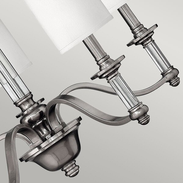 Hinkley HK-SUSSEX5 - Lampadario a sospensione con catena SUSSEX 5xE14/40W/230V, cromo opaco