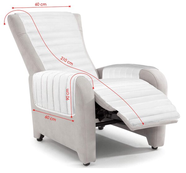Copripoltrona Trapuntato Doubleface Tortora/Marrone
