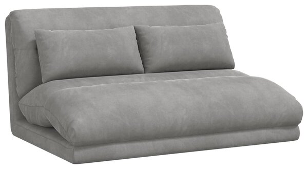 VidaXL Poltrona reclinabile in velluto grigio chiaro