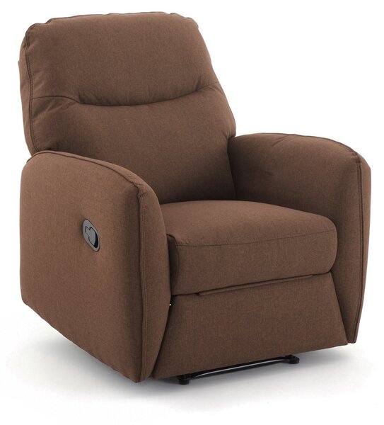 Poltrona Relax Reclinabile Manuale in Tessuto Kube Marrone