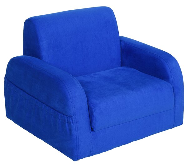 Poltroncina Letto per Bambini 51x45x38 cm Blu