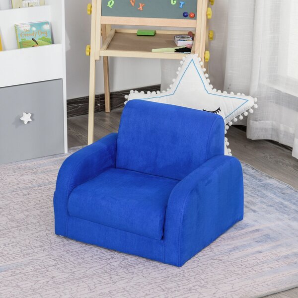 Poltroncina Letto per Bambini 51x45x38 cm Blu