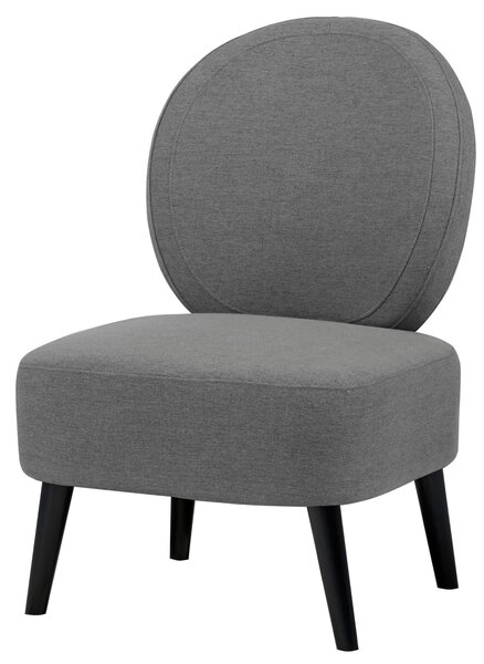 Poltroncina Imbottita in Tessuto Motti Aurora Grigio Scuro