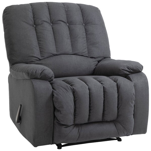 Poltrona Relax Reclinabile 96x99x104 cm in Tessuto Grigio