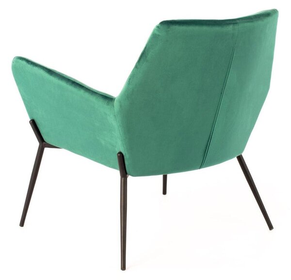 Poltrona Imbottita 54x71,5x70 cm in Velluto Verde