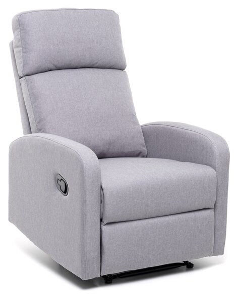 Poltrona Relax Reclinabile Manuale in Tessuto Grigio