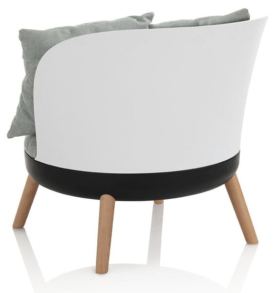 Poltroncina Imbottita 70x81x72 cm in Microfibra Verde