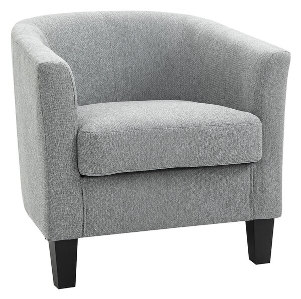 Poltrona Imbottita 75x72x74 cm in Tessuto Grigio