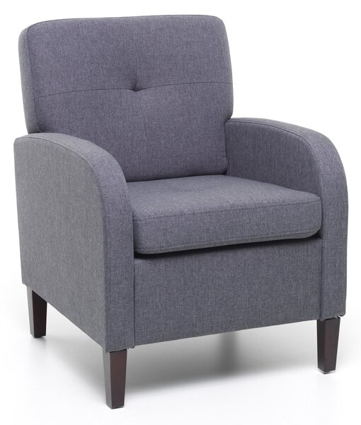 Poltrona Imbottita 64x66x82 cm in Tessuto Blu