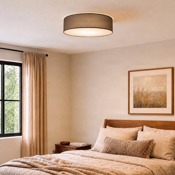 Plafoniera soffitto Marshall Milagro Lighting, dimmerabile, Alluminio / Grigio / Zincato, Soggiorno / Sala da pranzo, Legno, Moderno, Plafoniera