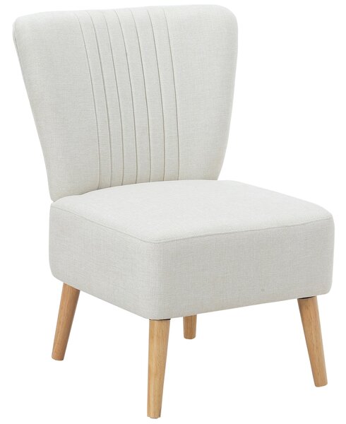 Poltrona Imbottita 59x62x83 cm in Tessuto Bianco