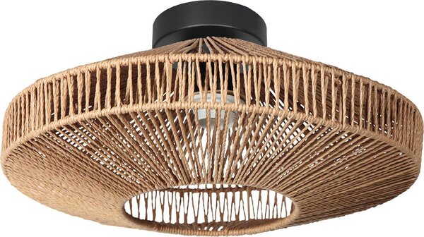 Steinhauer - plafoniera - Bloeba - naturale nero - cotone metallo - lampada a campana - E27 - 4504ZW