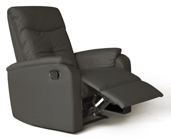 Poltrona Relax 76,5x89/159x100/83,5 h cm in Similpelle Grigio