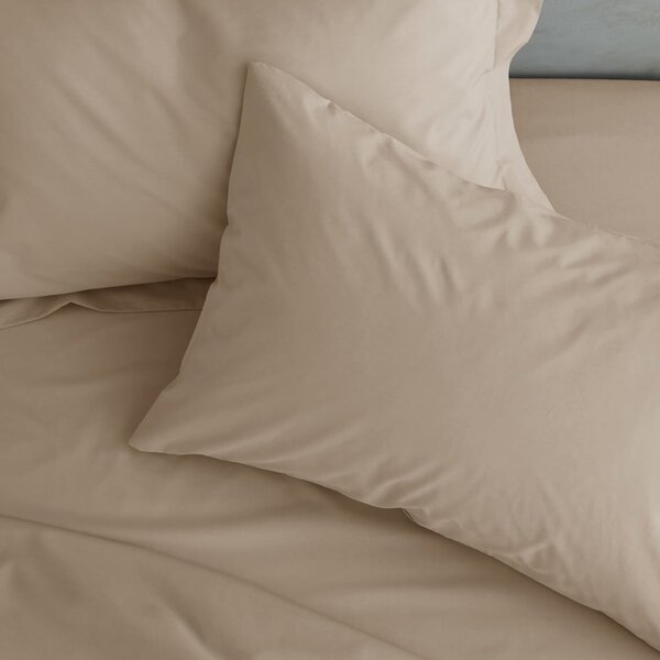 Lenzuolo con angoli marrone chiaro in percalle 90x190 cm Easy Iron Percale – Catherine Lansfield