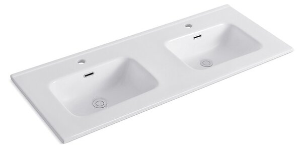 KAMALU - Lavabo incasso 121 cm a doppia vasca | Litos-K7012D