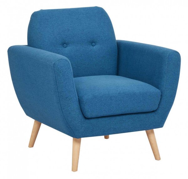Poltrona Burton 84x79x86 h cm in Tessuto Blu