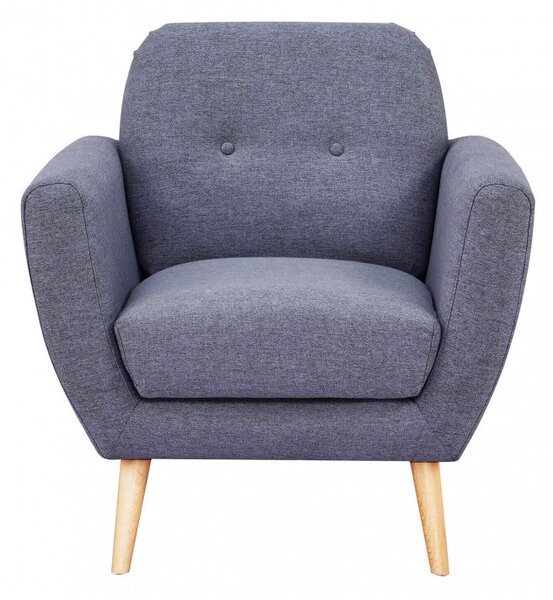 Poltrona Burton 84x79x86 h cm in Tessuto Grigio scuro