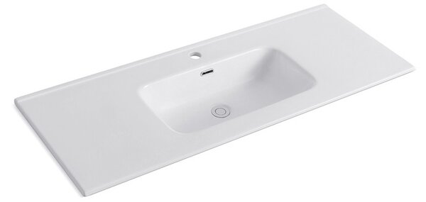 Lavabo da incasso per mobili 121 cm in ceramica bianca | Litos-K7012 - KAMALU