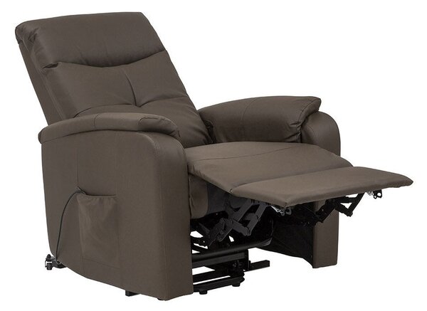 Poltrona Relax Elettrica 72x95/182x106/145 h cm in Similpelle Marrone