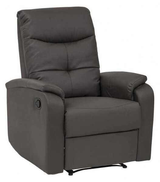 Poltrona Relax 76,5x89/159x100/83,5 h cm in Similpelle Grigio