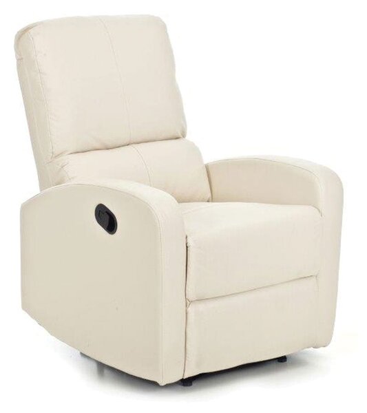 Poltrona Relax Reclinabile Manuale in Similpelle Camilla Crema