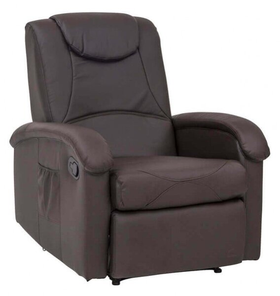 Poltrona Relax Reclinabile 74,5x89/159x100/83,5 h cm in Similpelle Marrone