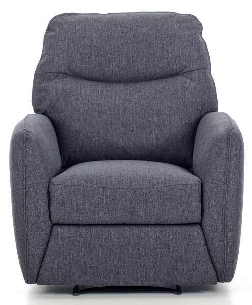 Poltrona Relax Reclinabile Manuale in Tessuto Kube Blu