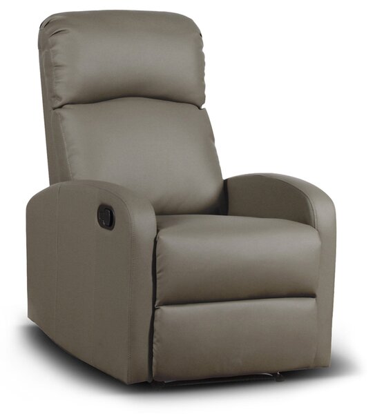 Poltrona Relax Reclinabile Manuale Rivestimento in Similpelle Spike a Fango