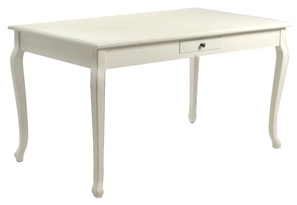 Tavolo Rettangolare in Legno Mdf Friburgo Bianco
