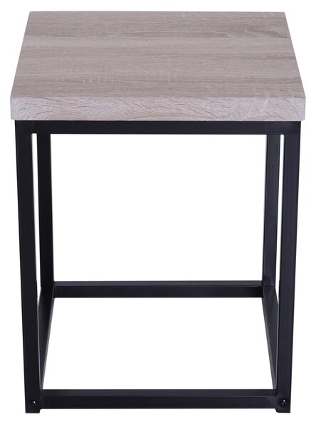 Set da Pranzo Tavolo e 4 Sgabelli in Legno e Acciaio