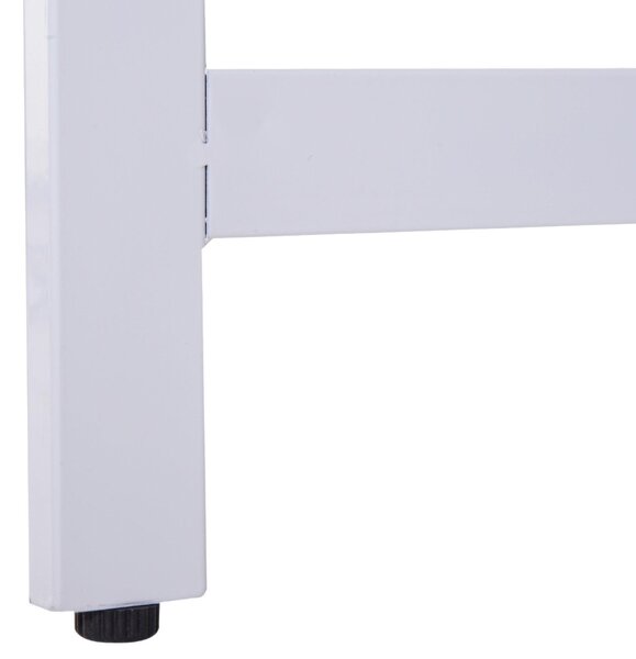 Tavolo Pieghevole Salvaspazio in Legno e Acciaio Bianco e Rovere 169.5x62.5x75 cm