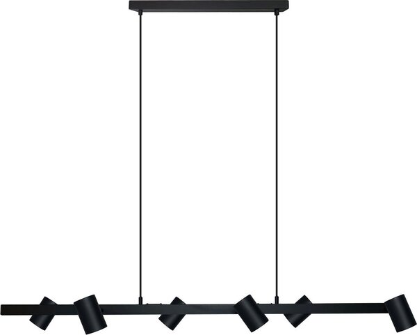 Lampada a sospensione Snow nera 6xGU10x15W in metallo, dimensioni: 150x115x23 cm, IP20, Light Prestige