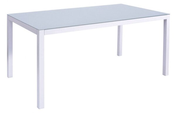 Tavolo da Pranzo 150x75x80 cm in Vetro Bianco