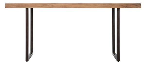 Tavolo da Pranzo Mumbai 175x90x77 cm in Legno di Acacia e in Ferro Marrone e Nero