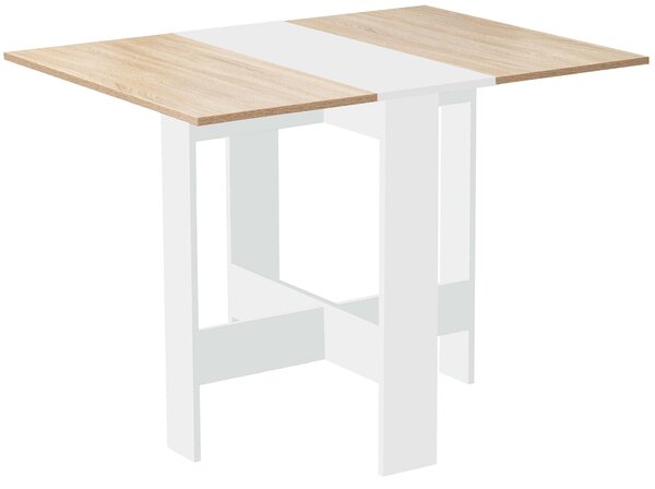 Tavolo Pieghevole 103x76x75 cm in Legno Truciolare Bianco