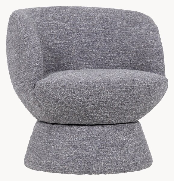 Poltrona lounge girevole imbottita in bouclé Shuffle
