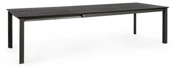 Tavolo Allungabile Konnor 200-300x110 cm Antracite in Alluminio