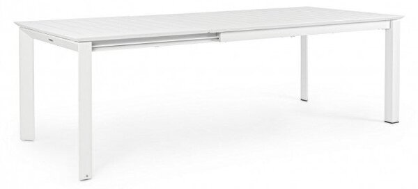 Tavolo Allungabile Konnor 160-240x100 cm Bian in Alluminio