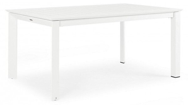 Tavolo Allungabile Konnor 160-240x100 cm Bian in Alluminio