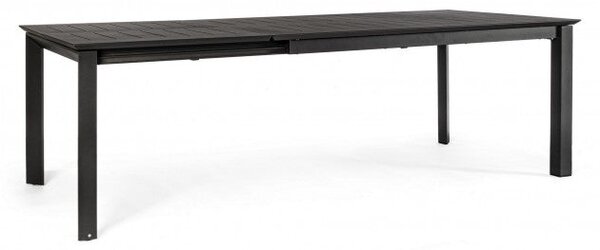 Tavolo Allungabile Konnor 160-240x100 cm Antracite in Alluminio