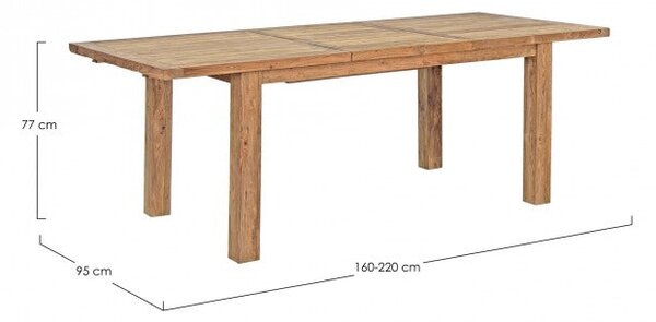 Tavolo Allungabile Bounty 160-220 cm Teak Riciclato in Teak Riciclato