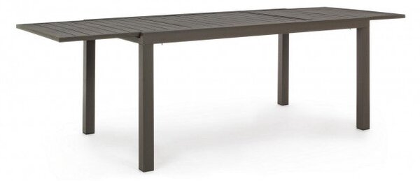 Tavolo Allungabile Hilde 160-240x90 cm Coffee in Alluminio