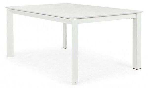 Tavolo Allungabile Konnor 160x110/160 cm Bianco in Alluminio