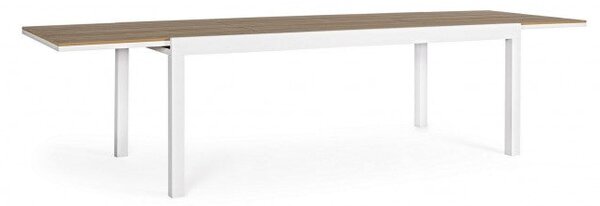 Tavolo Allungabile Elias 200-300x95 cm Bianco in Alluminio